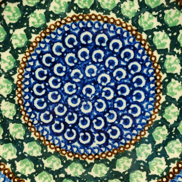 Polish Pottery Unikat Dessert Plate Salad Bread Display Plate - Picture 2 of 4